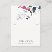 GROEN BLUE PINK EUCALYPTUS FAUNA KETTING DISPLAY VISITEKAARTJE (Voorkant)