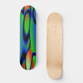 GROEN BLUE RED PLASTIC SKATEBOARD (Voorkant)