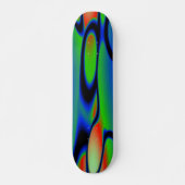 GROEN BLUE RED PLASTIC SKATEBOARD (Voorkant)