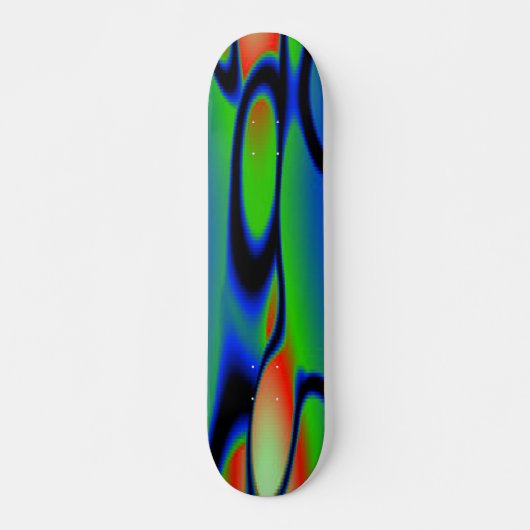 GROEN BLUE RED PLASTIC SKATEBOARD (Voorkant)