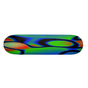 GROEN BLUE RED PLASTIC SKATEBOARD