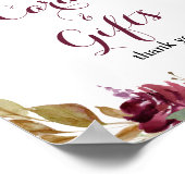 Groen Blush Bourgondië Bloemkaarten en Cadeaus Bor Poster (Hoek)