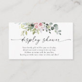 Groen Blush Roze Baby shower Display Douche Informatiekaartje (Voorkant)