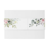 groen blush roze bruiloft uitnodiging buik band uitnodigingen wikkel (Achterkant Voorbeeld)