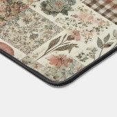 Groen Blush Roze Patchwork Bloemen Gewatteerd Ontw Bureaumat (Hoek)