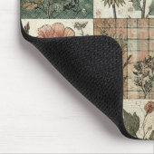 Groen Blush Roze Patchwork Bloemen Gewatteerd Ontw Muismat (Hoek)