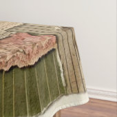 Groen & Blush Roze Patchwork Quilt  Bloemen Tafelkleed (Voorbeeld)