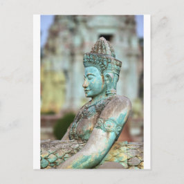 Groen Boeddha-standbeeld Cambodja Briefkaart