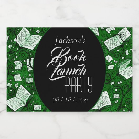 Groen boek lanceringsfeest sparkling wijnetiket (Enkel label)