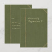  Groen Boek rsvp Kaartje (Voorkant / Achterkant)