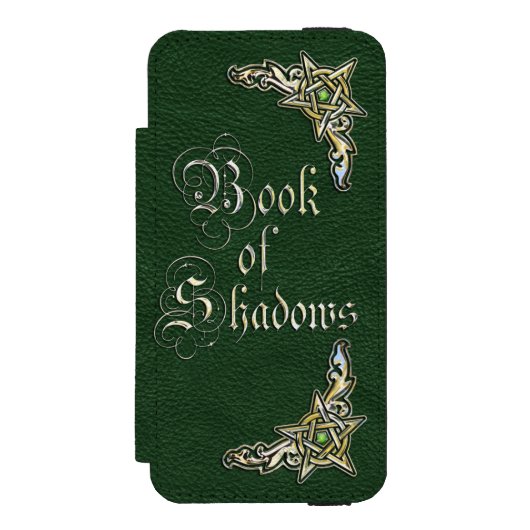 Groen boek van schaduwen incipio iPhone portemonnee hoesje (Voorkant Agenda)