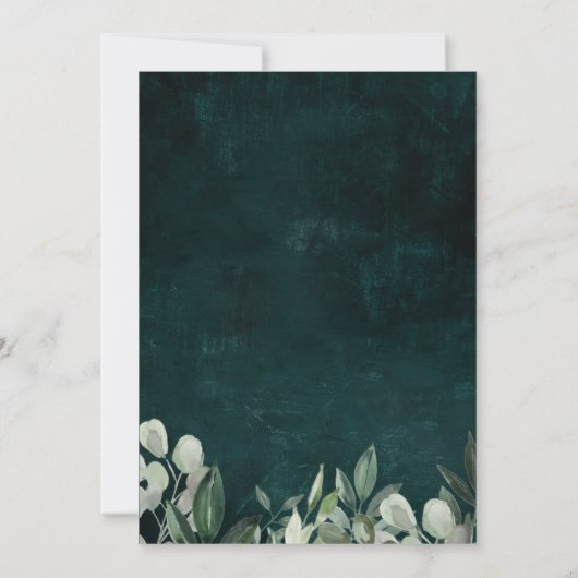 Groen Boeket Bruiloft Suite Kaart (Achterkant)