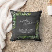groen boeket gelukkig ooit na krijtbord kussen (Deken)
