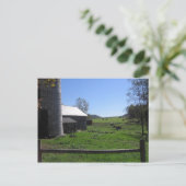 groen boerderij briefkaart (Staand voorkant)