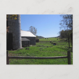 groen boerderij briefkaart