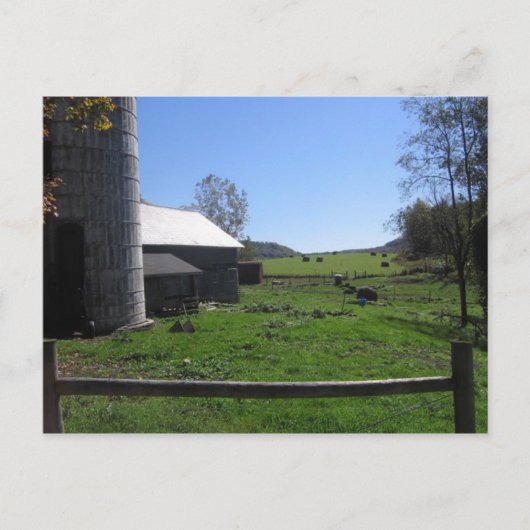 groen boerderij briefkaart (Voorkant)
