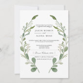 groen boerderij bruiloft | Elegante bruiloft Kaart (Voorkant)