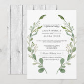 groen boerderij bruiloft | Elegante bruiloft Kaart (Voorkant / Achterkant)