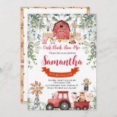 Groen Boerderij Dieren Barnyard Red Boy Verjaardag Kaart (Voorkant / Achterkant)