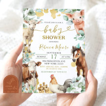 Groen Boerderij Eucalyptus Dierenjongen Baby showe