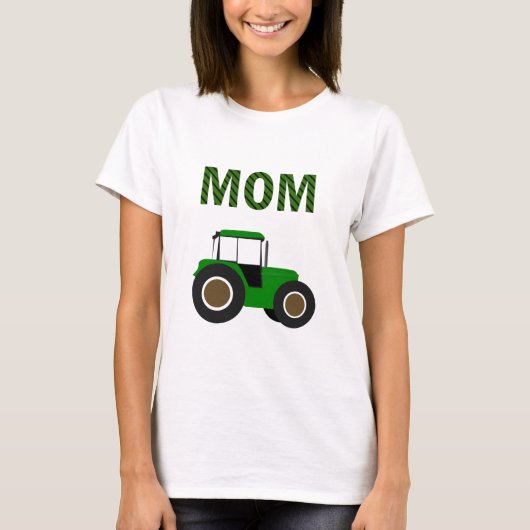 Groen Boerderij Tractor Kids Verjaardagsfeestje Ma T-shirt (Voorkant)