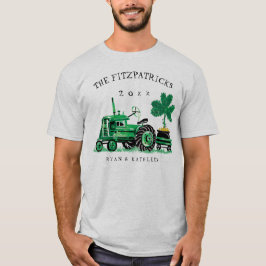 groen Boerderij Tractor St. Patrick's Day T-shirt