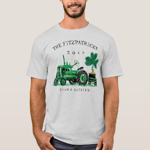 groen Boerderij Tractor St. Patrick's Day T-shirt