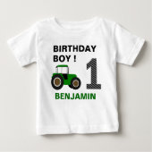 Groen Boerderij Tractor Verjaardagsfeestje (Voorkant)