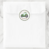Groen Boerderij Tractor Verjaardagsfeestje Sticker (Tas)