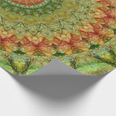  Groen Bohemiaans Patroon Cadeaupapier (Hoek)