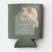 groen bohemisch botanisch Pampas modern Blikjeskoeler (Voorkant)