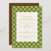  Groen Boho Bloemen Kerstvakantie Feest Kaart (Voorkant / Achterkant)