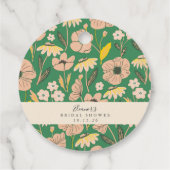  Groen Boho Floral Aangepast Vrijgezellenfeest Bedankjes Labels (Achterkant)