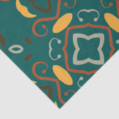 Groen Boho Oriental Abstract Kaleidoscopisch Patro Tissuepapier (Detail)