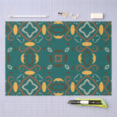 Groen Boho Oriental Abstract Kaleidoscopisch Patro Tissuepapier (Craft)