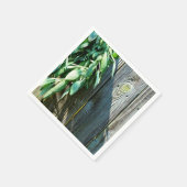 Groen boho rustiek Schuur-hout Servet (Hoek)