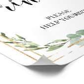 Groen boho succulent goud glitters eucalyptus poster (Hoek)