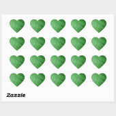 Groen Bont Print Hart Sticker (Vel)