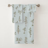 Groen Boom Bos Patroon Bad Handdoek (Insitu)