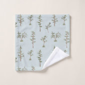 Groen Boom Bos Patroon Bad Handdoek (Wasdoekje)