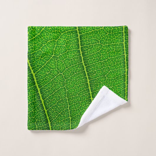 Groen boomblad washandje (Wasdoekje)