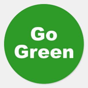 Groen bord Go Ronde Sticker