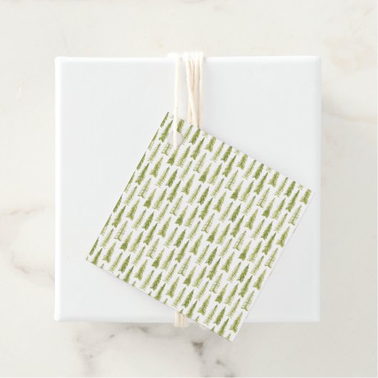 Groen bos bedankjes labels (In situ)