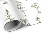 Groen Bos Bosland Patroon Cadeaupapier (Rol Hoek)