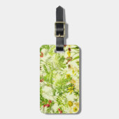  groen bos Botanische bladeren Wilde bloem Bagagelabel (Voorkant verticaal)