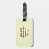  groen bos Botanische bladeren Wilde bloem Bagagelabel (Achterkant verticaal)