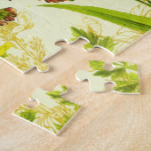 groen bos Botanische bladeren Wilde bloem Legpuzzel (Zijkant)