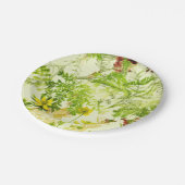 groen bos Botanische bladeren Wilde bloem Papieren Bordje (Gekanteld)