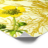  groen bos Botanische bladeren Wilde bloem Poster (Hoek)