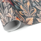 GROEN, BOS DIEREN FAZANT, Rode vos Bloemen Cadeaupapier (Rol Hoek)